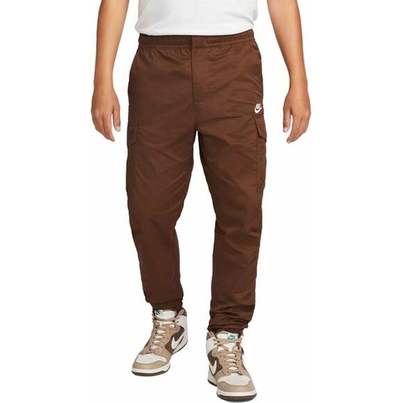 NIKE AIR SPORTSWEAR WOVEN UTILITY CARGO JOGGERS CACAO WOW BROWN Size Large NWT - Picture 1 of 14